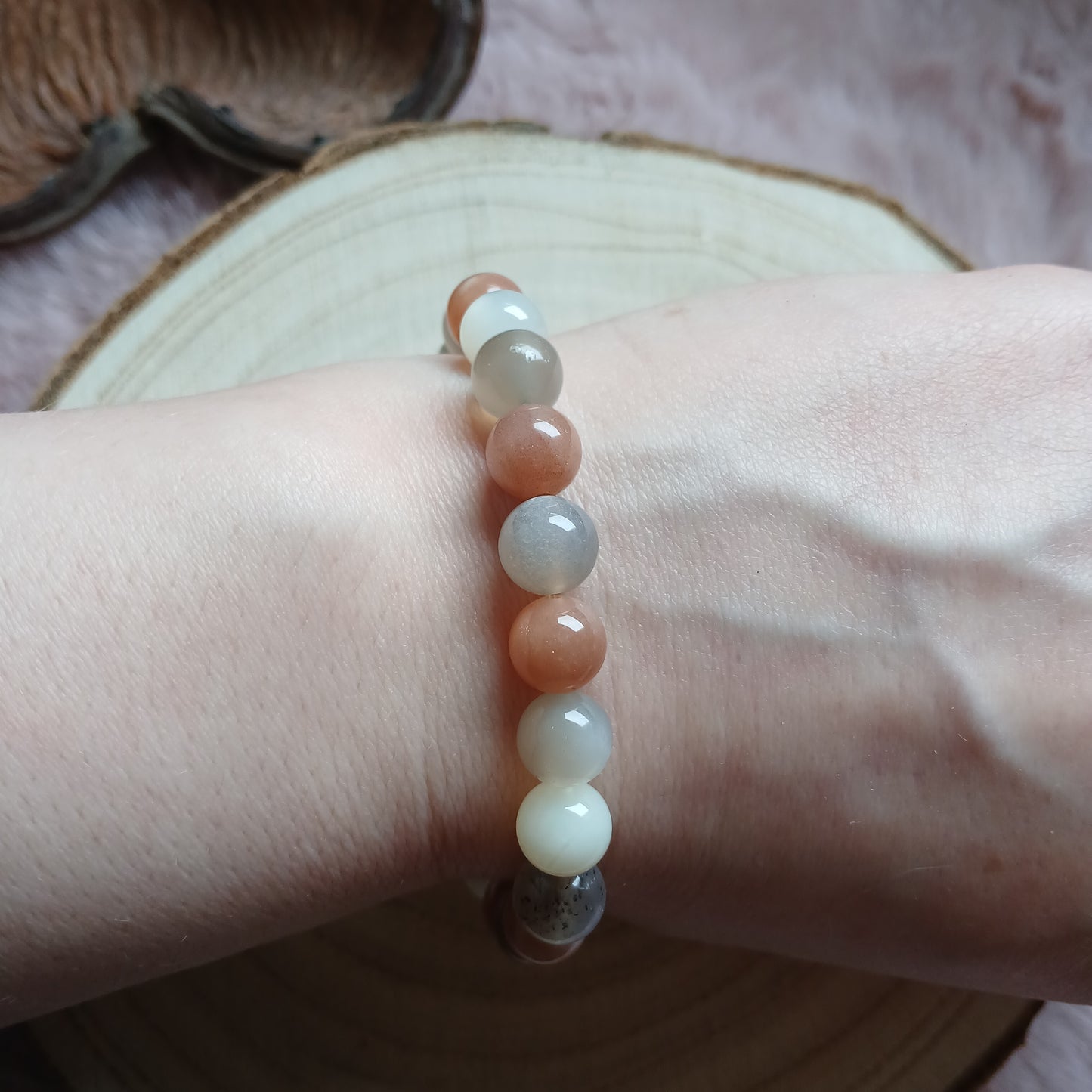 Mondstein 8mm Armband