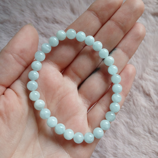 Aquamarin 6mm Armband