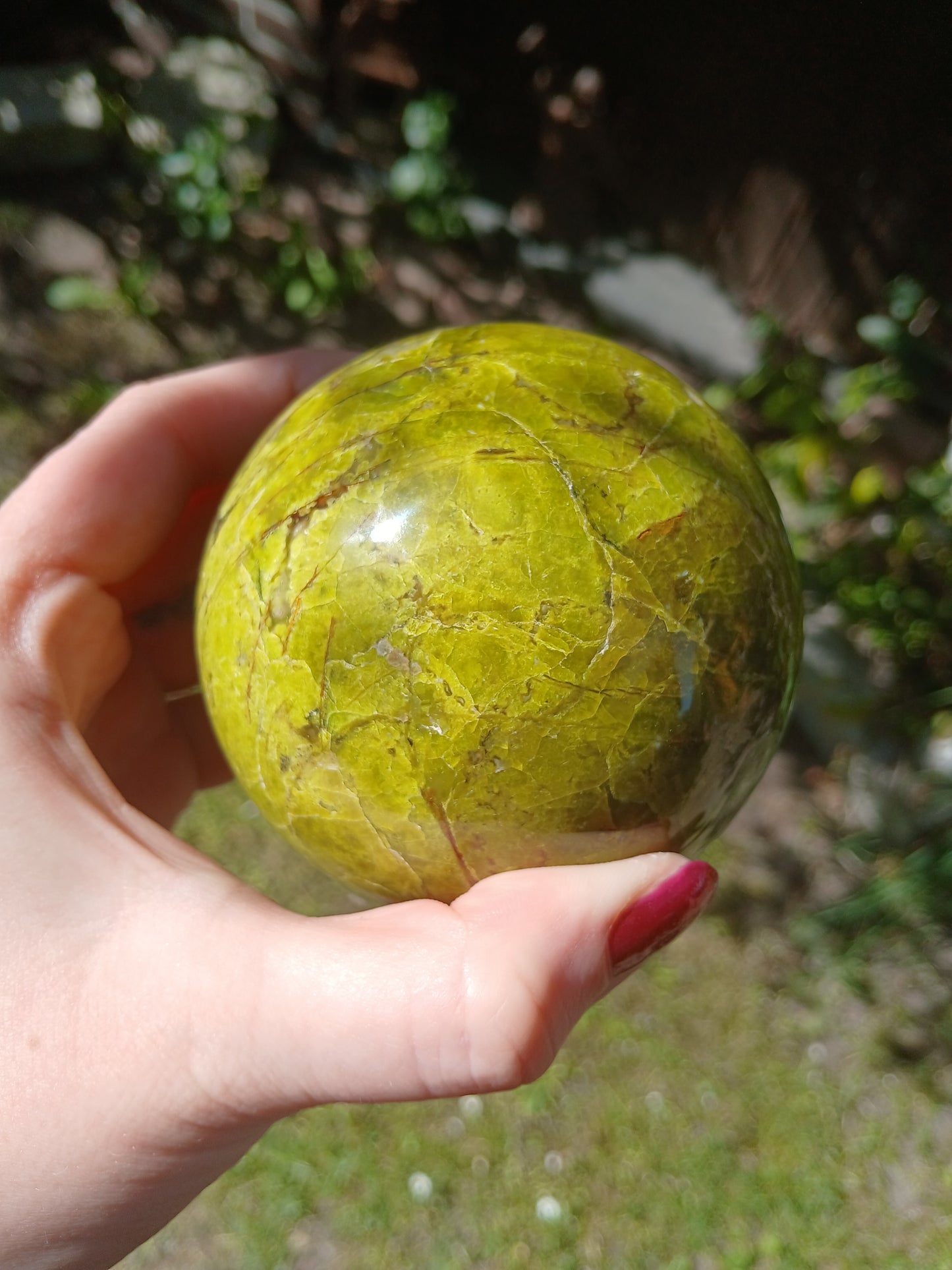 Grüner Opal Kugel 8 cm