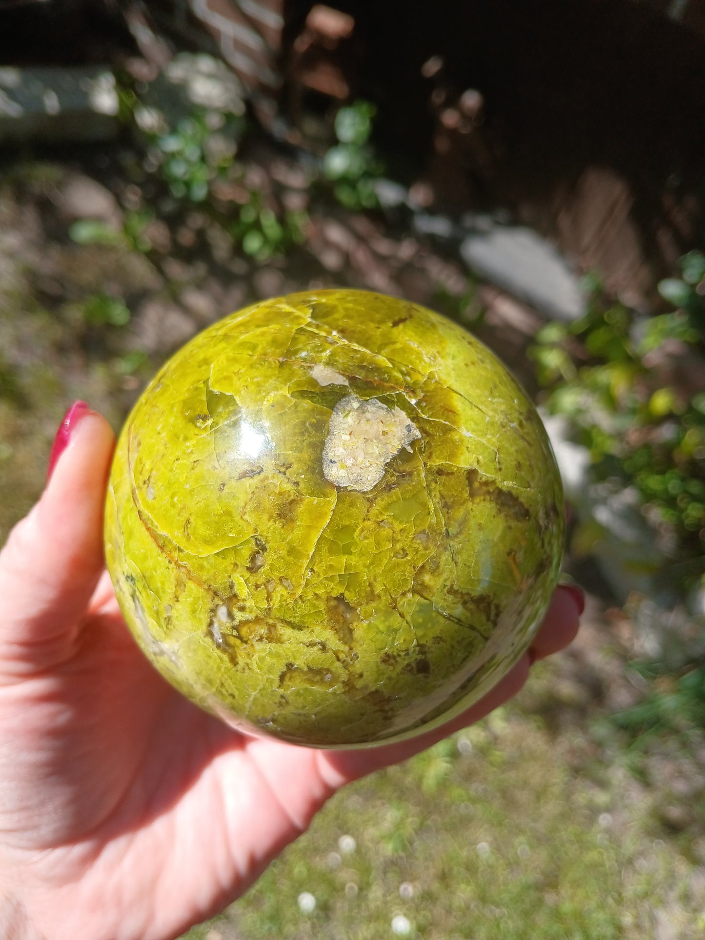 Grüner Opal Kugel 8 cm