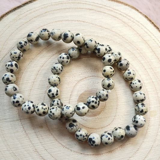 Dalmatinerjaspis Armband 8 mm