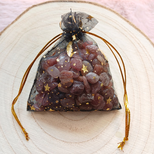 Erdbeerquarz Chips 100 Gramm