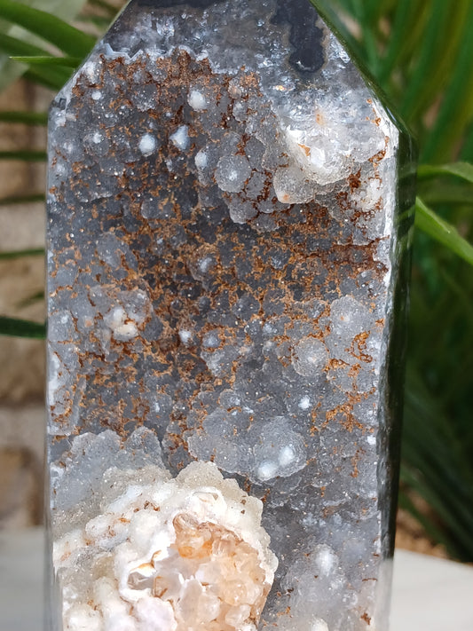 Druzy Achat Spitze