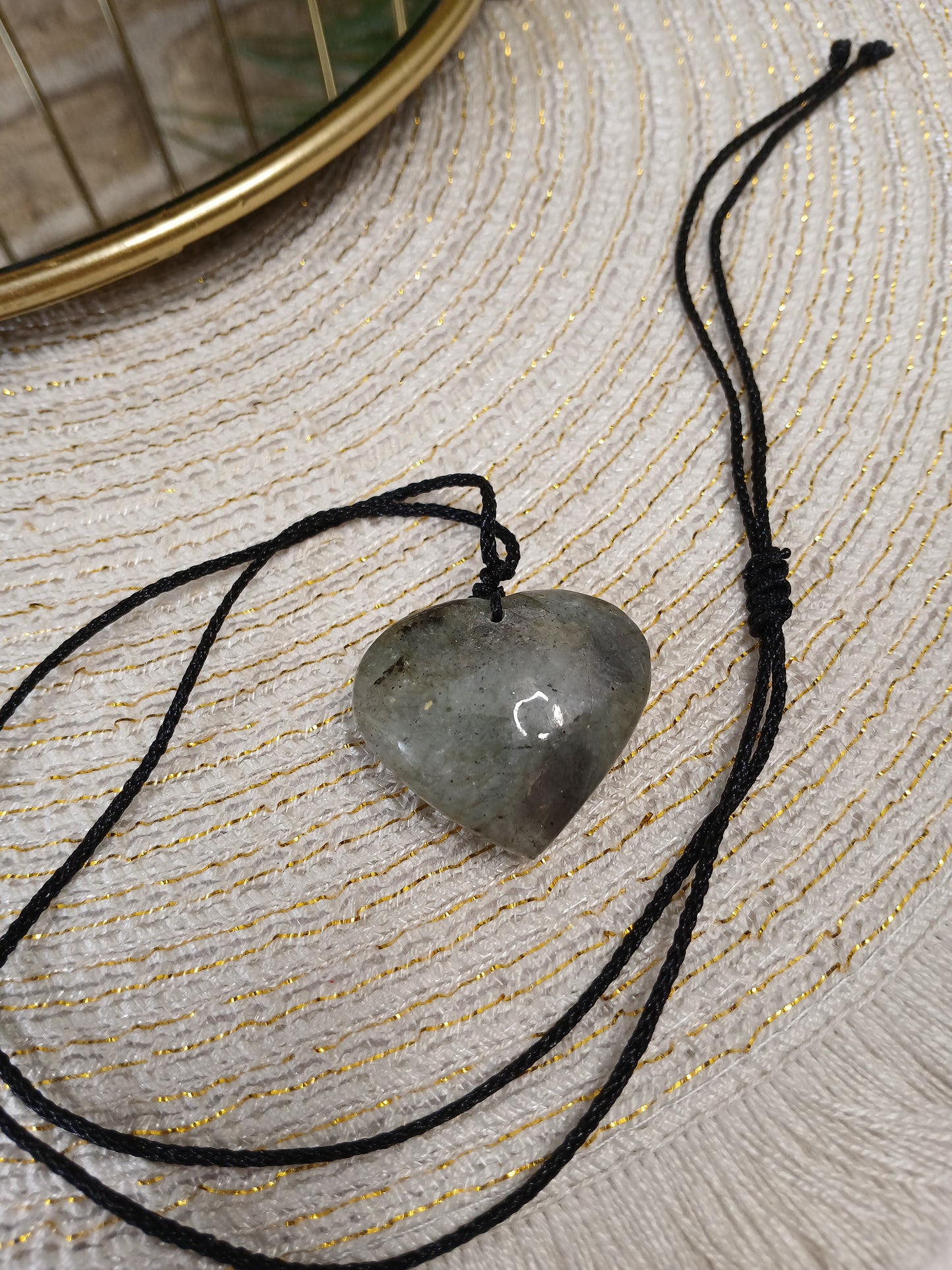Labradorit Herz Kette
