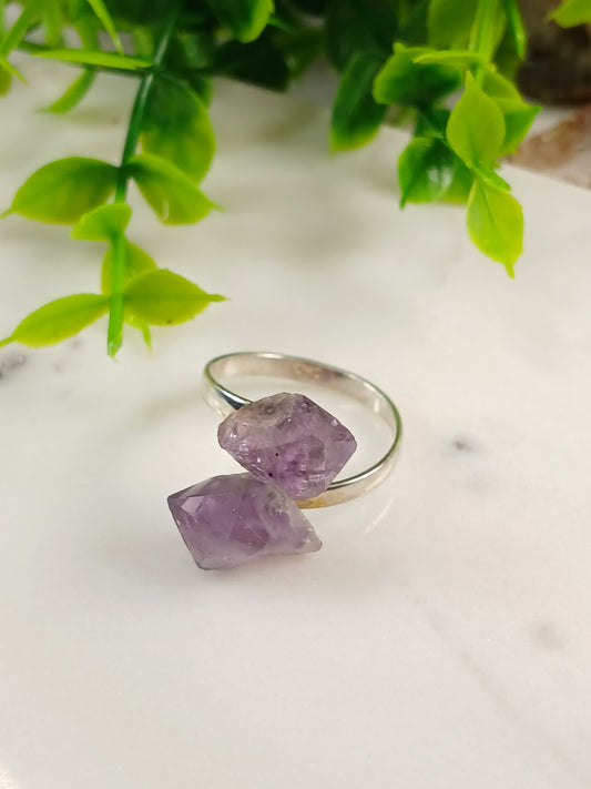 Amethyst Spitzen Ring 925er Silber