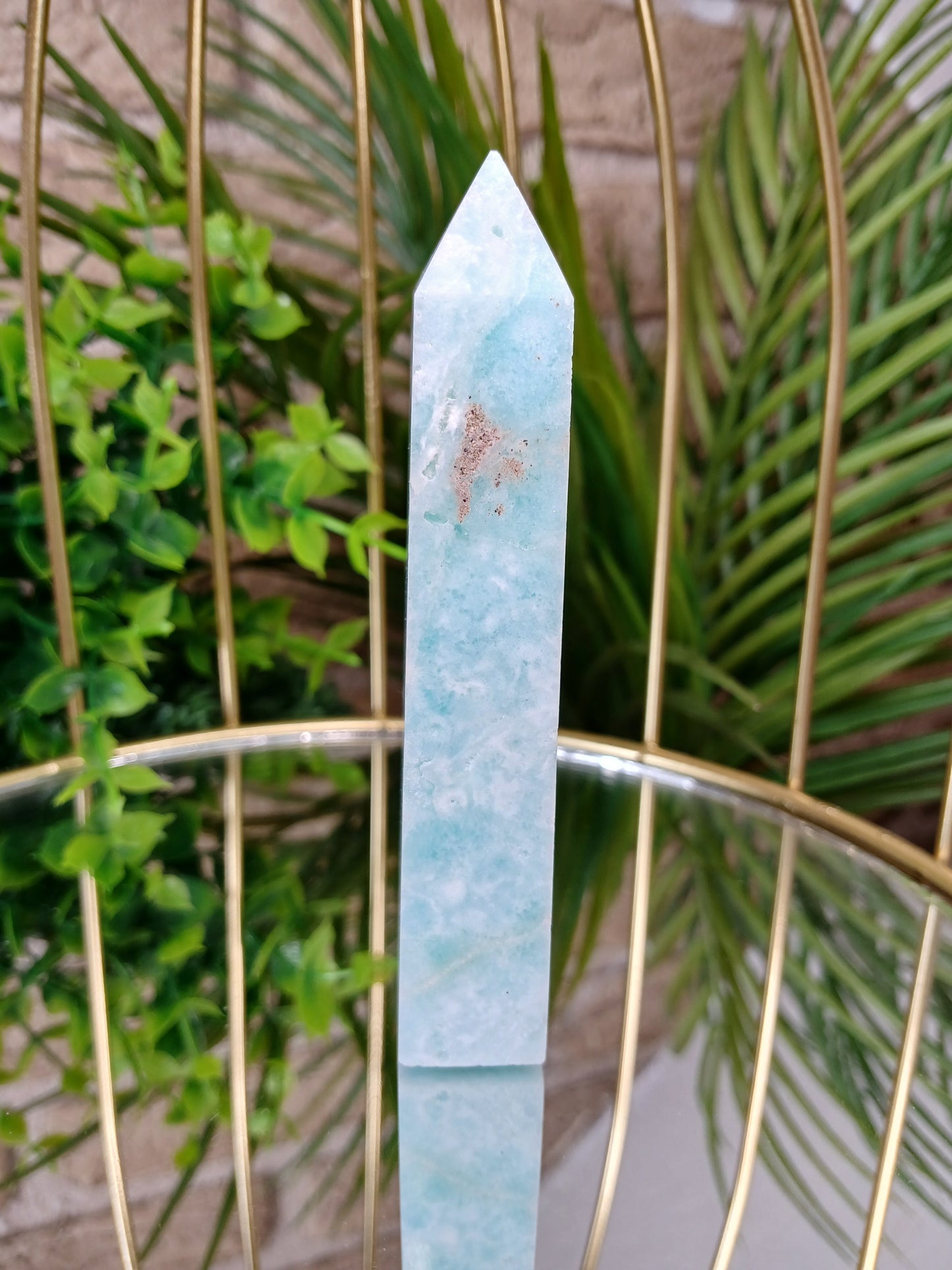 Blauer Aragonit Turm