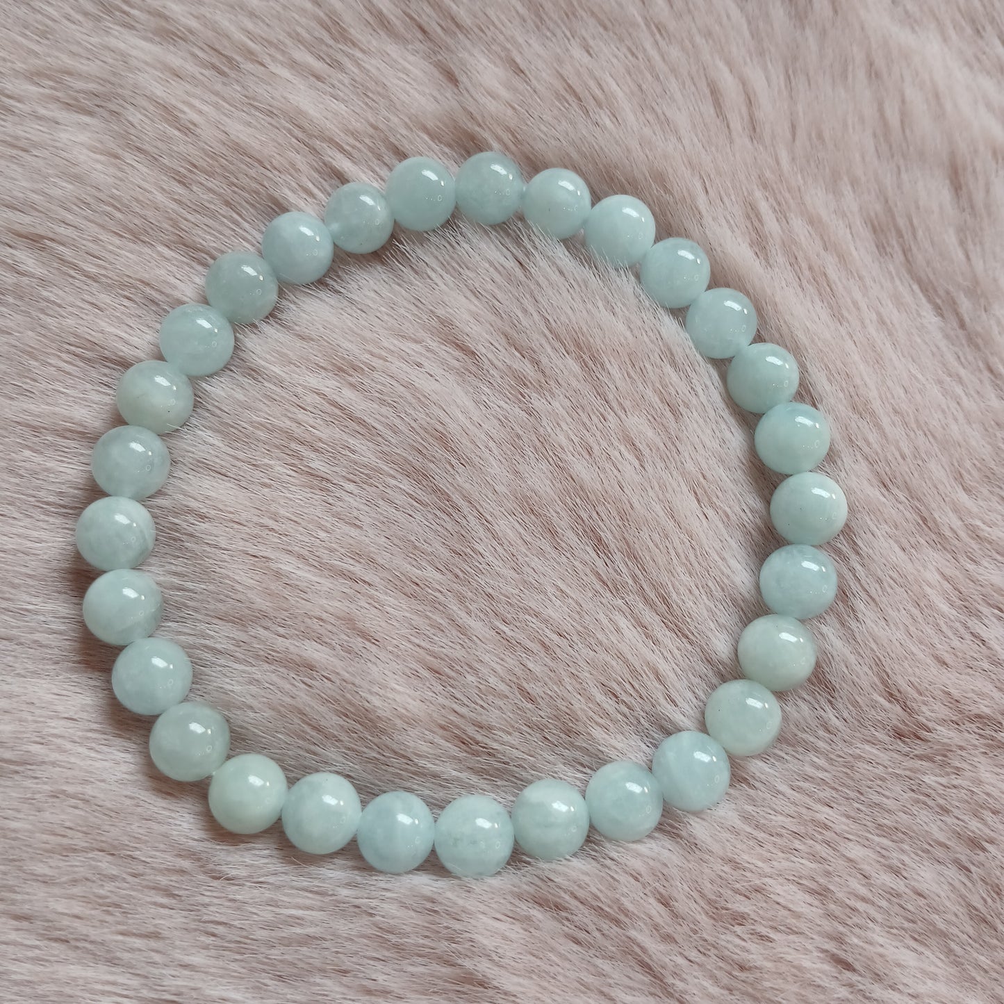 Aquamarin 6mm Armband