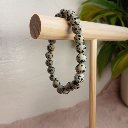 Dalmatinerjaspis Armband 8 mm
