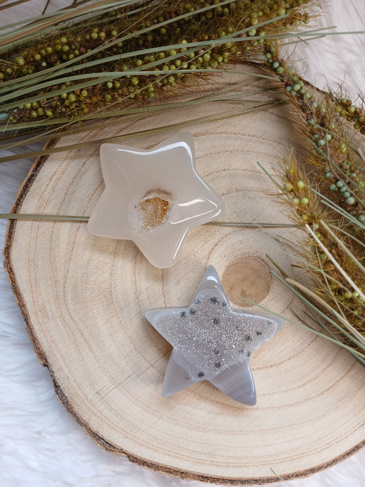 Druzy Achat Stern