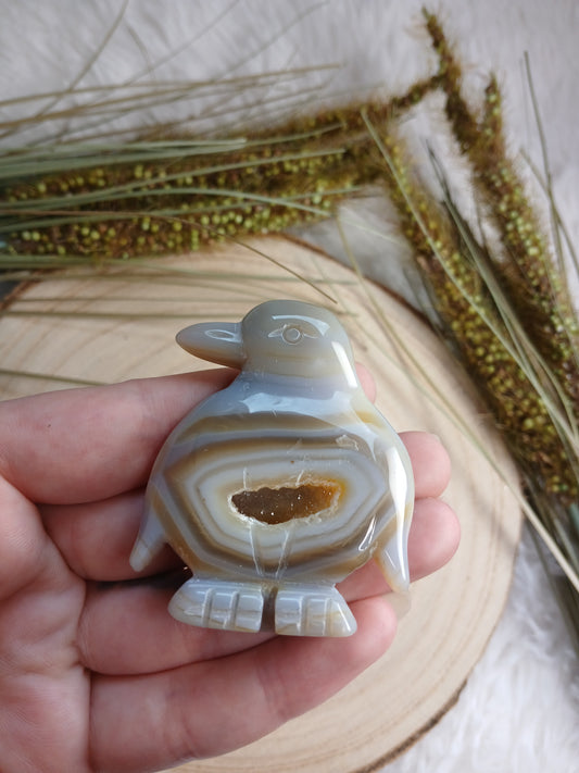 Druzy Achat Pinguin