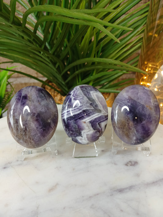 Amethyst Chevron Handsteine, 4,7 cm, Edelstein 