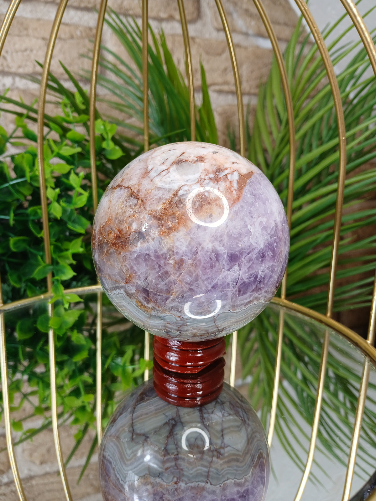 Amethyst Crazy Lace Achat Kugel