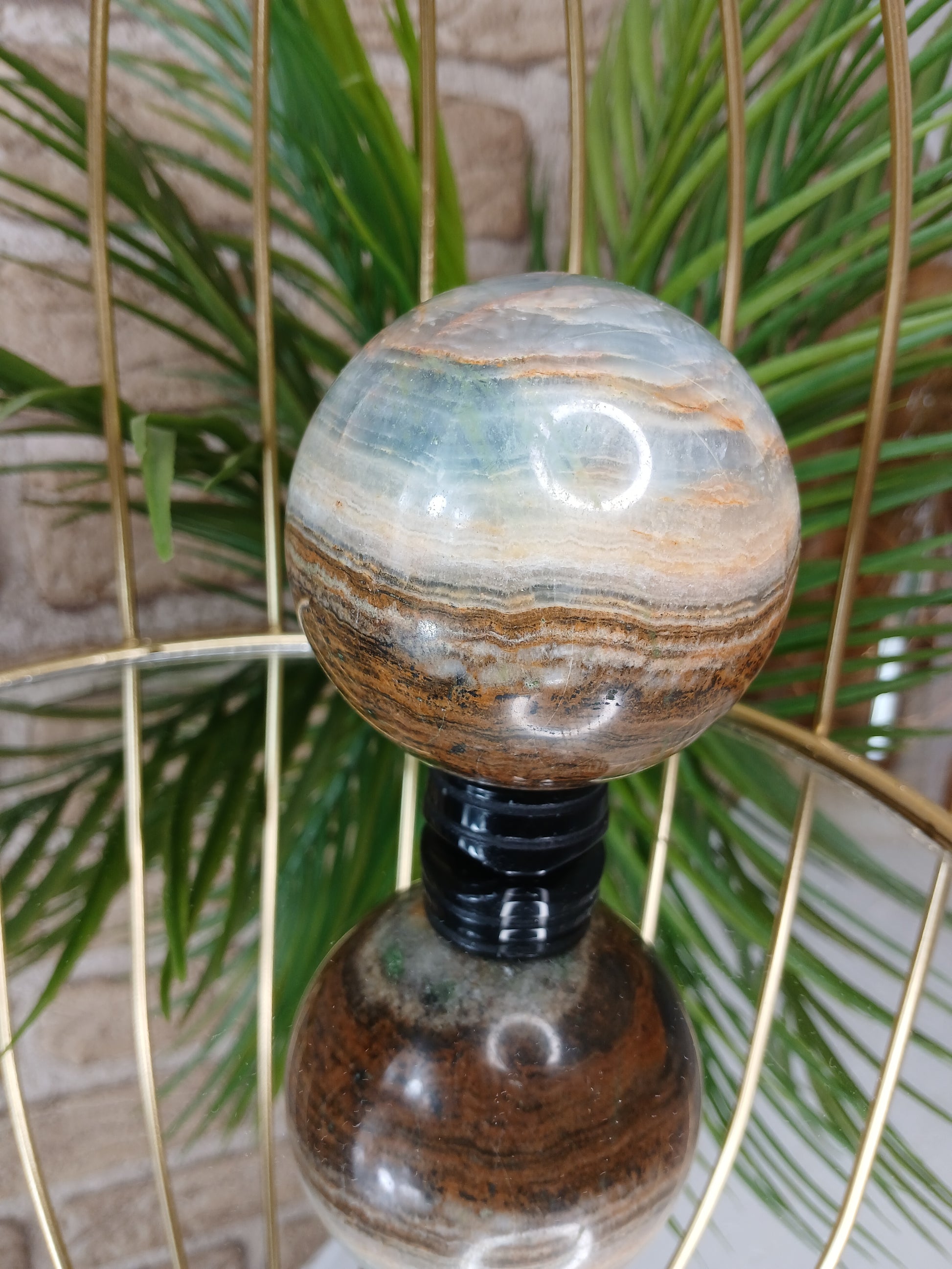 Blaue Onyx Kugel