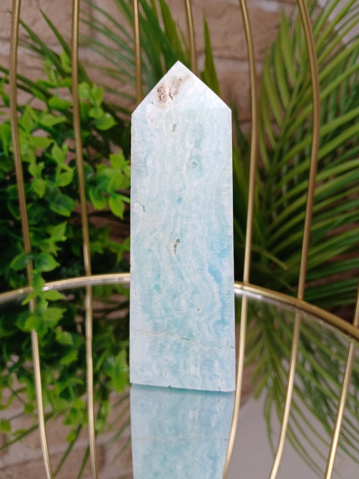 Blauer Aragonit Turm