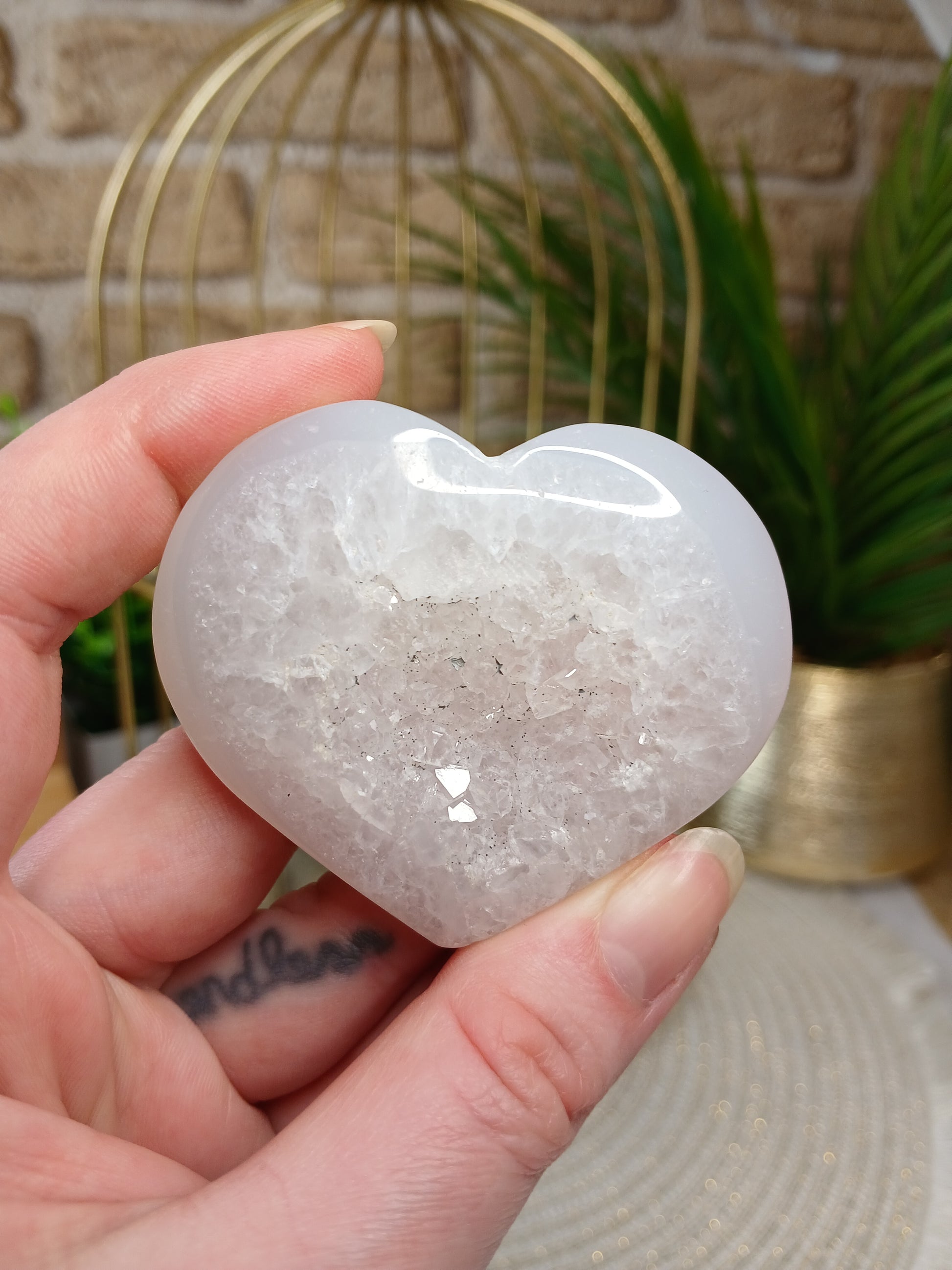 Druzy Achat Herz