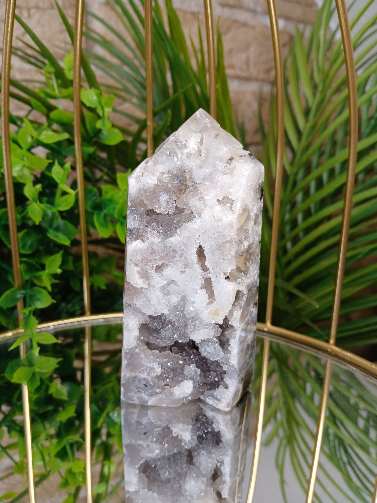 Druzy Achat Spitze