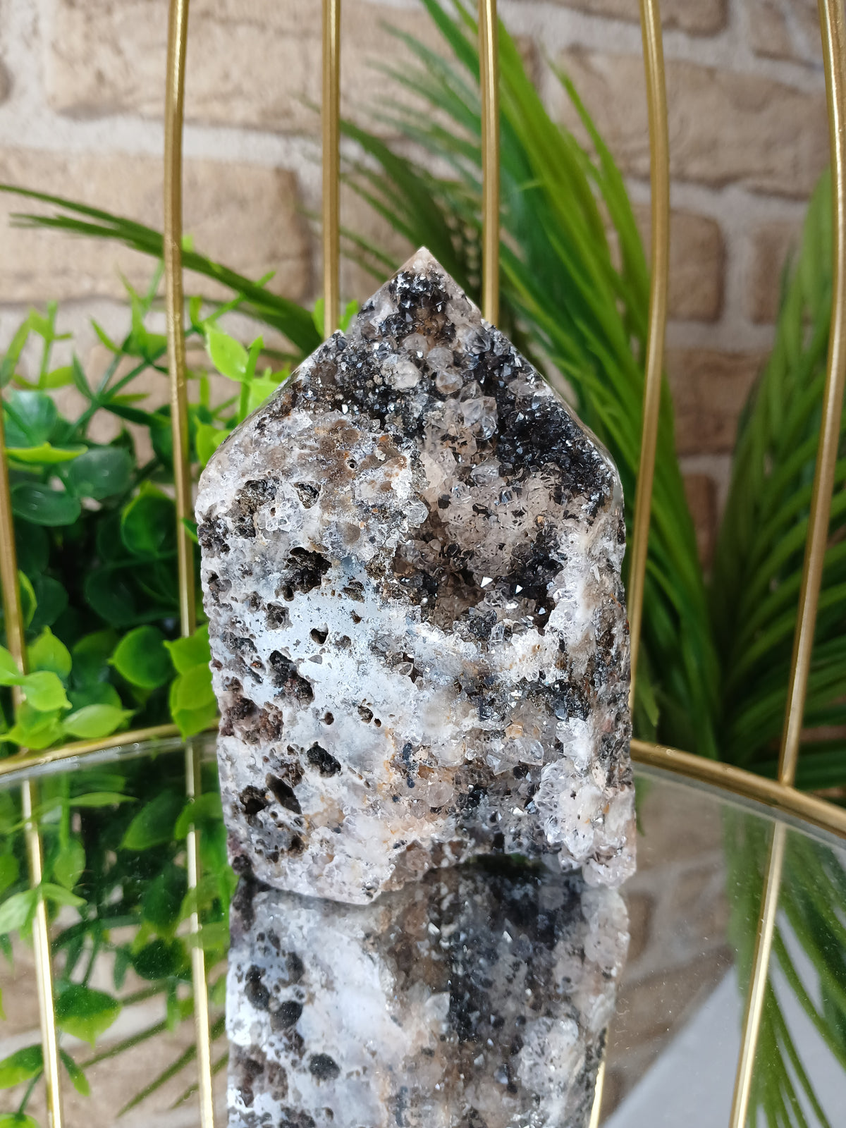 Druzy Achat Spitze