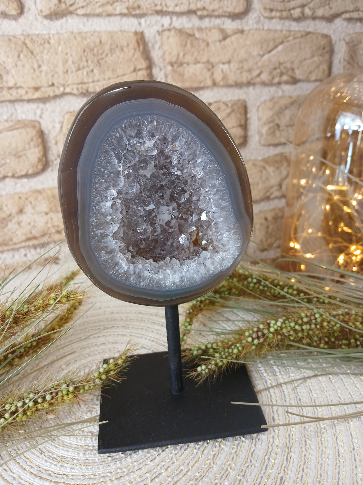 Druzy Achat auf Ständer