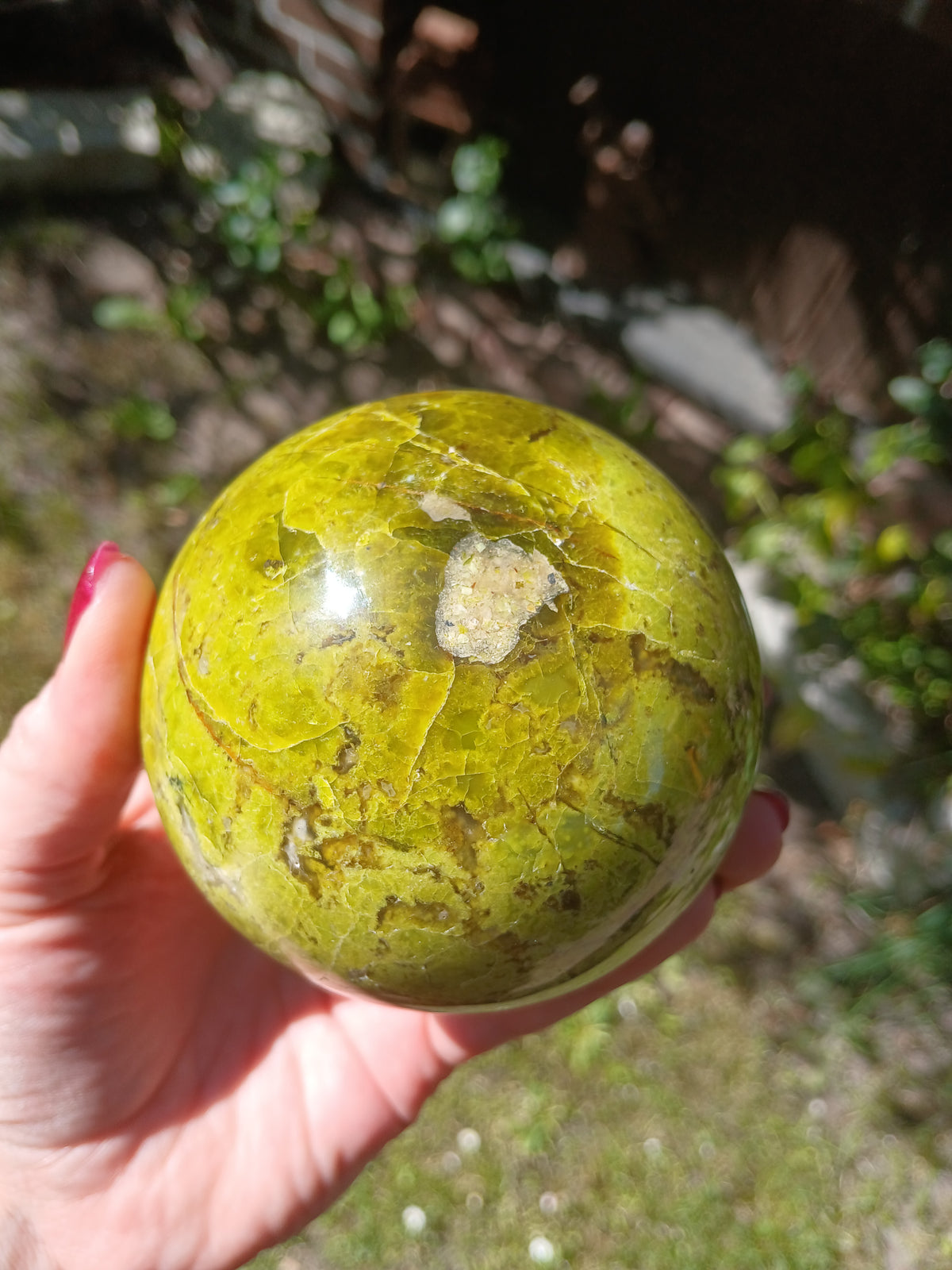 Grüner Opal Kugel 8 cm