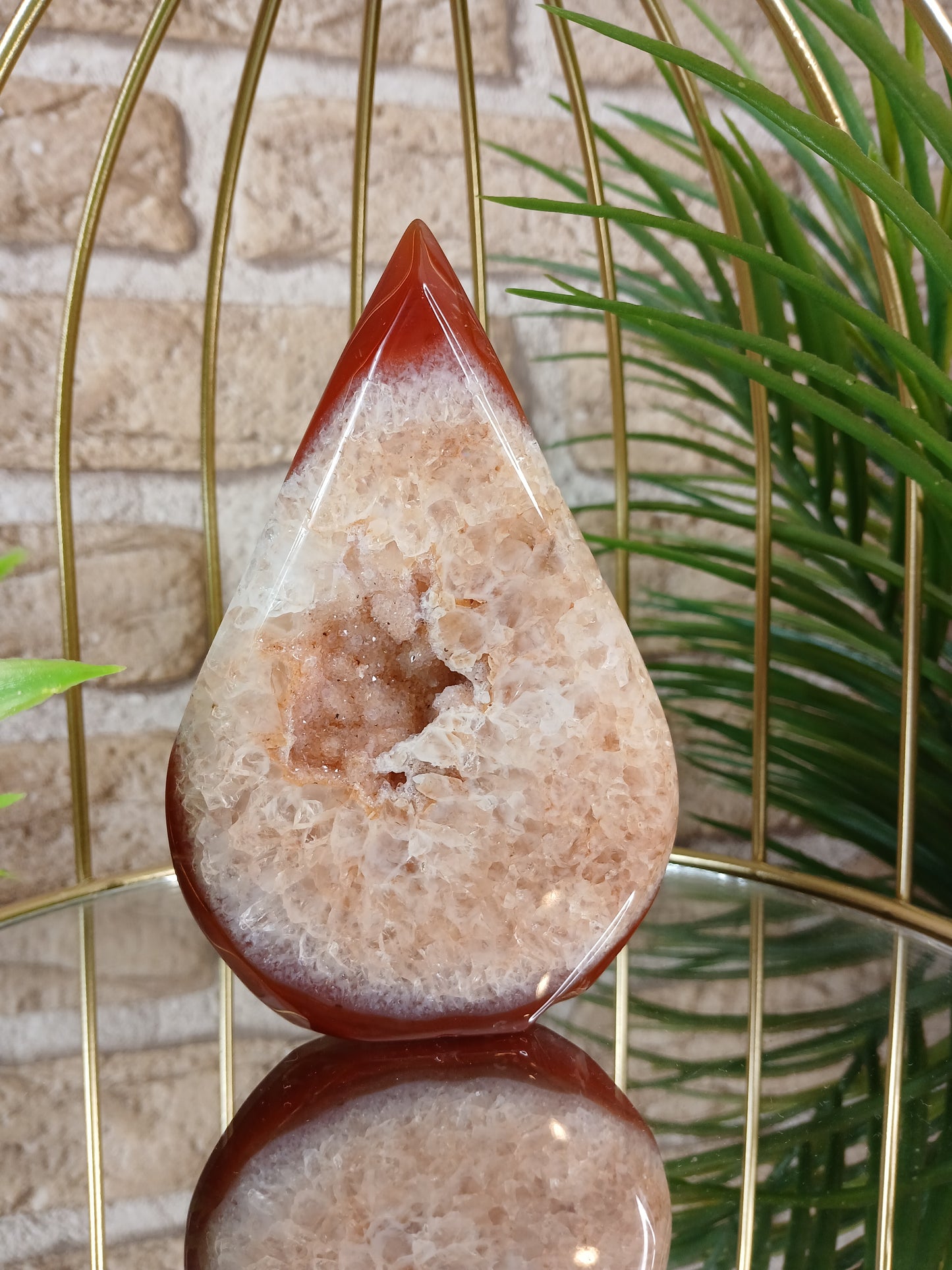 Karneol Flamme, Edelstein, Druzy, 11 cm