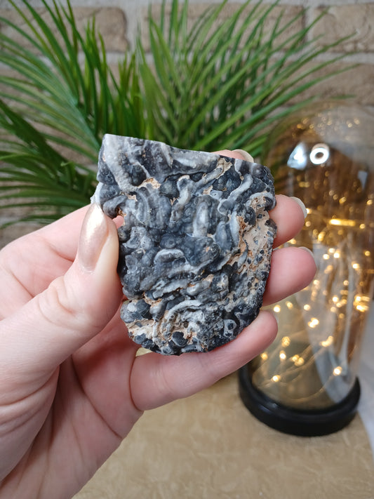 Achat geode, Anschnitt, Rückseite 