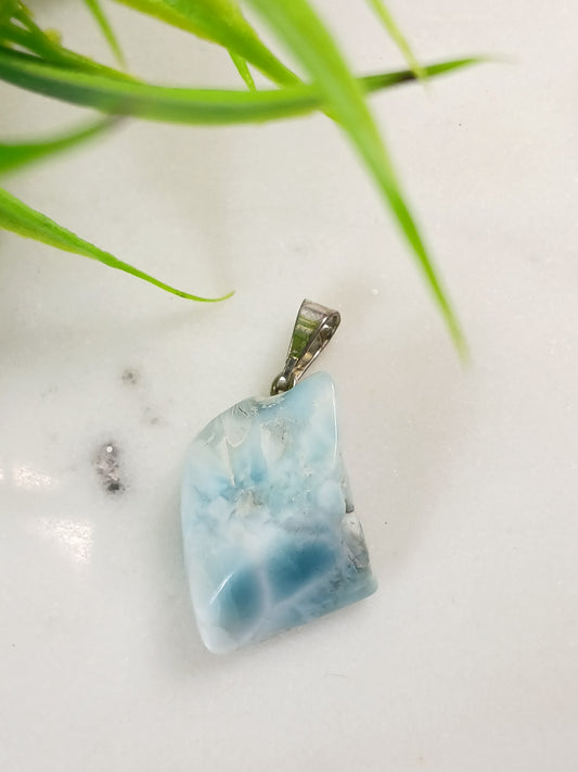 Larimar Trommelstein Anhänger, mit öse ca. 2,8 cm