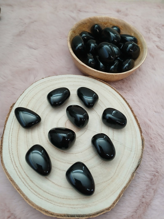 Obsidian 2,8 cm - 3,2 cm Trommelsteine