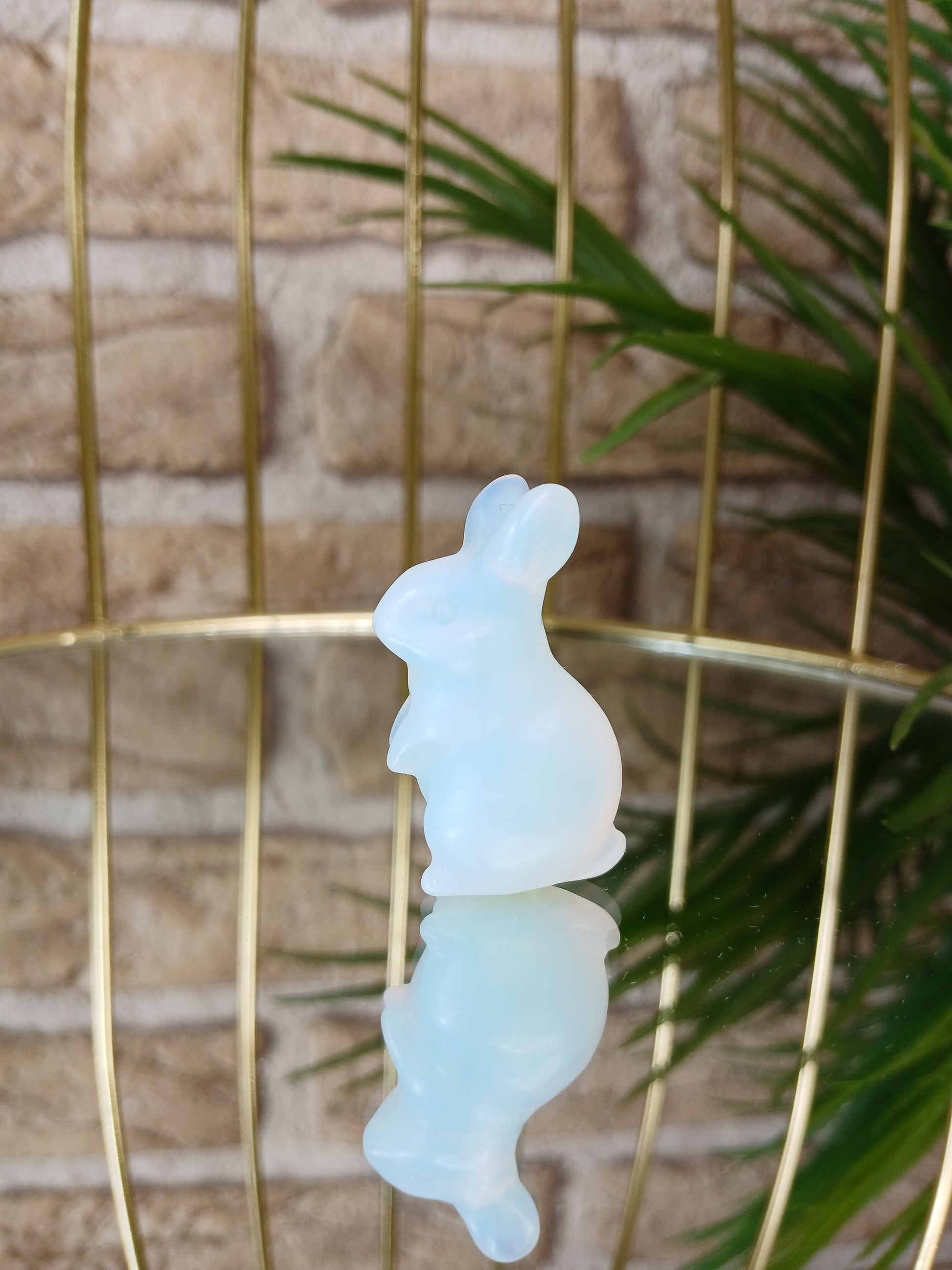 Opalith Hase, Edelstein, Synthetisch, Ostern, figur