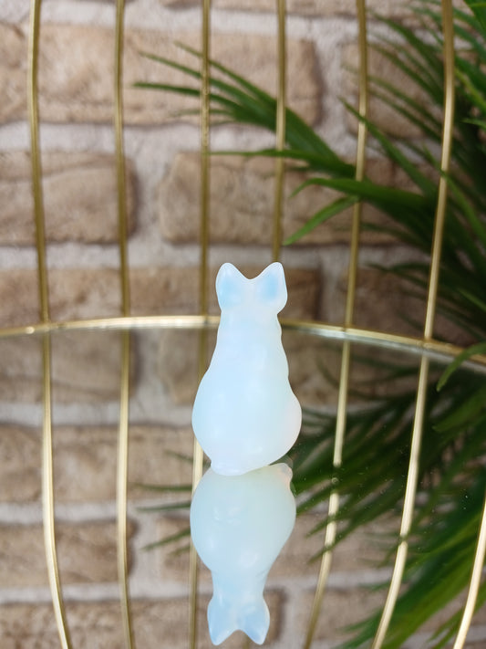 Opalith Hase, Rückseite, Edelstein, figur, Ostern 