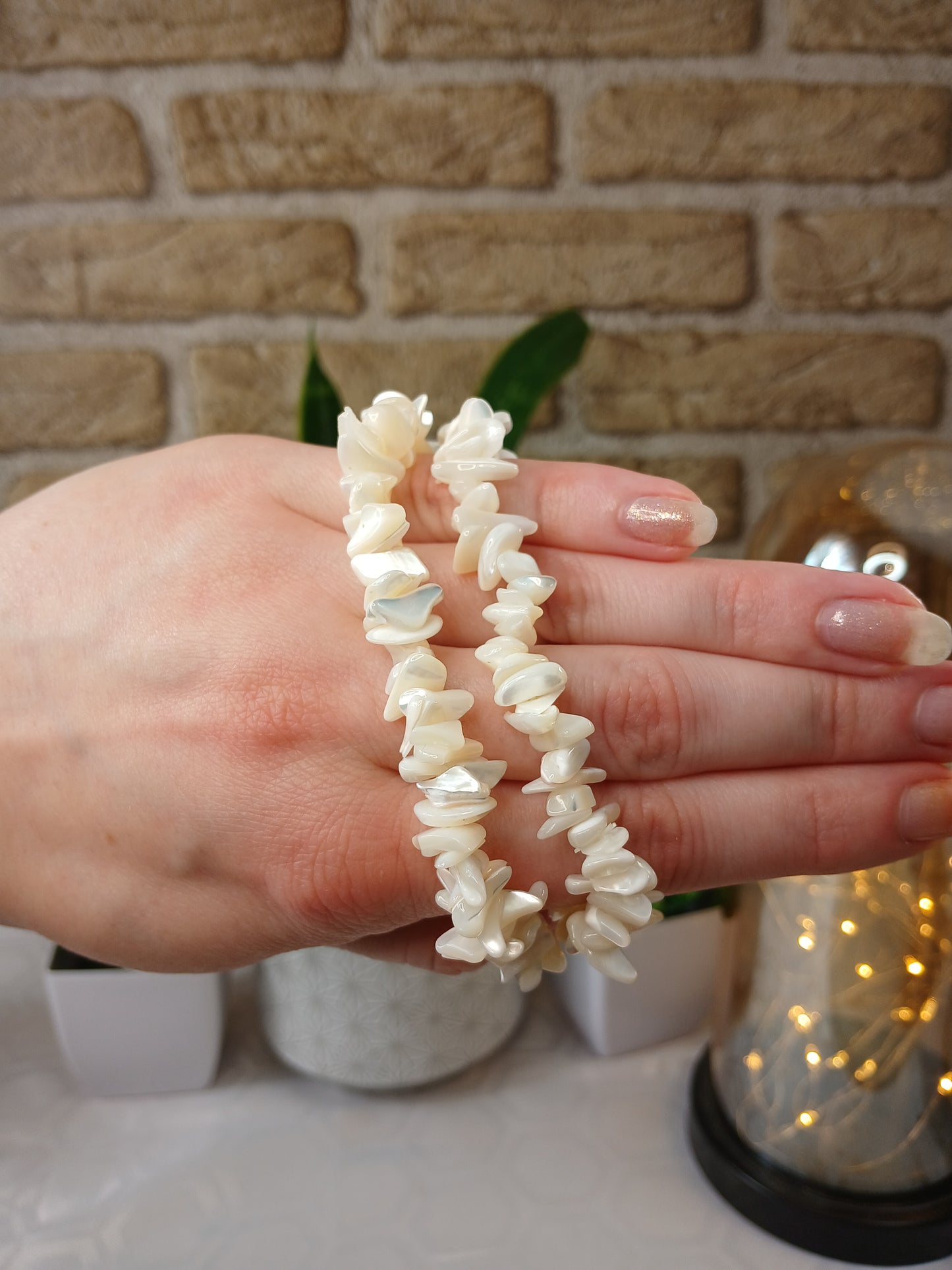 Perlmutt Splitterarmband Armband 