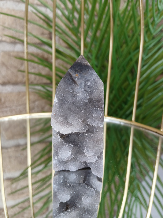 Sphalerit Turm, 6,1 cm, Edelstein, Kristall, druzy