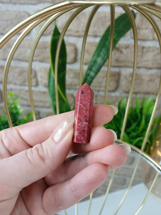 Thulit Kristall Spitze aus Norwegen