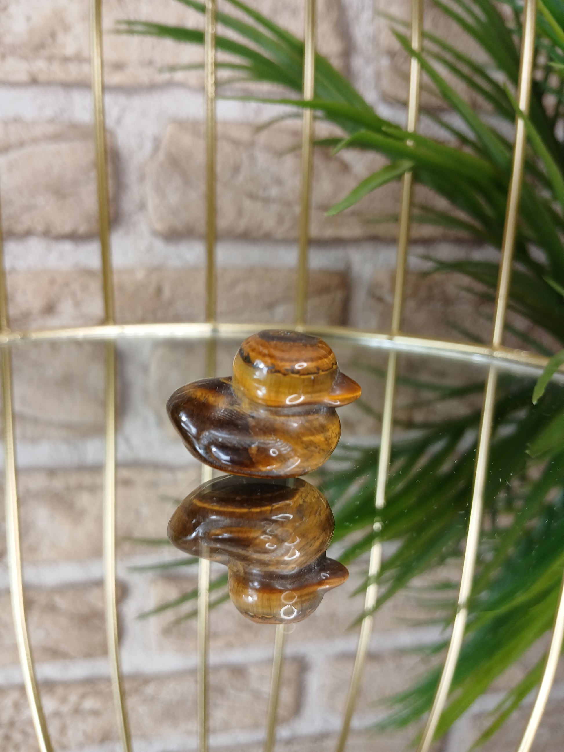 Tigerauge Ente, figur, klein, schimmer