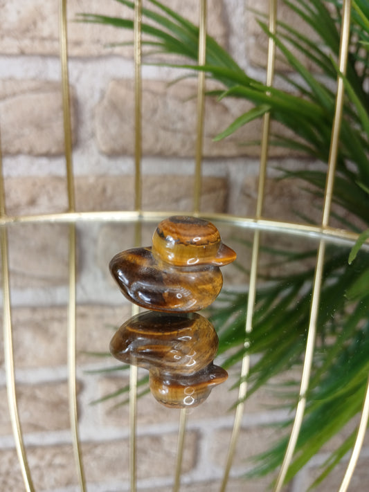 Tigerauge Ente, figur, klein, schimmer