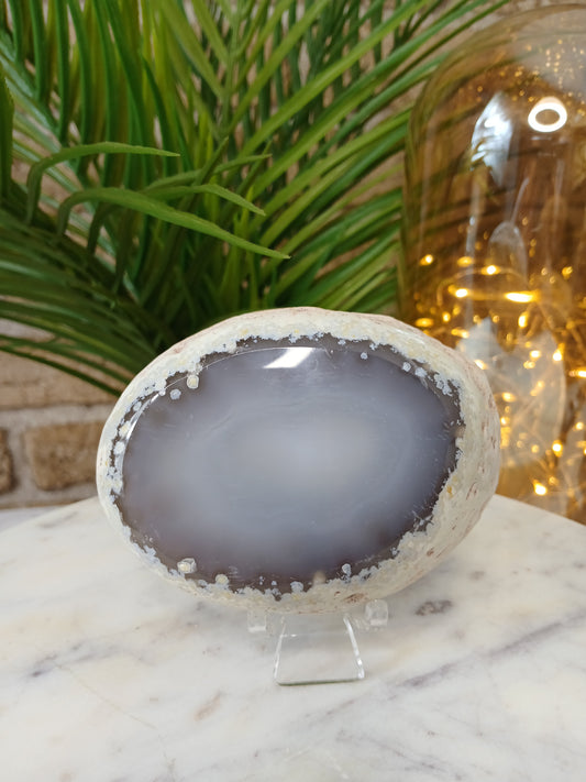 Wasserachat Geode Brasilien, Einzelstück,  Brasilien,  Edelstein 