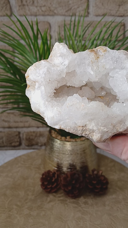 Marokkanische weiße Quarz Geode
