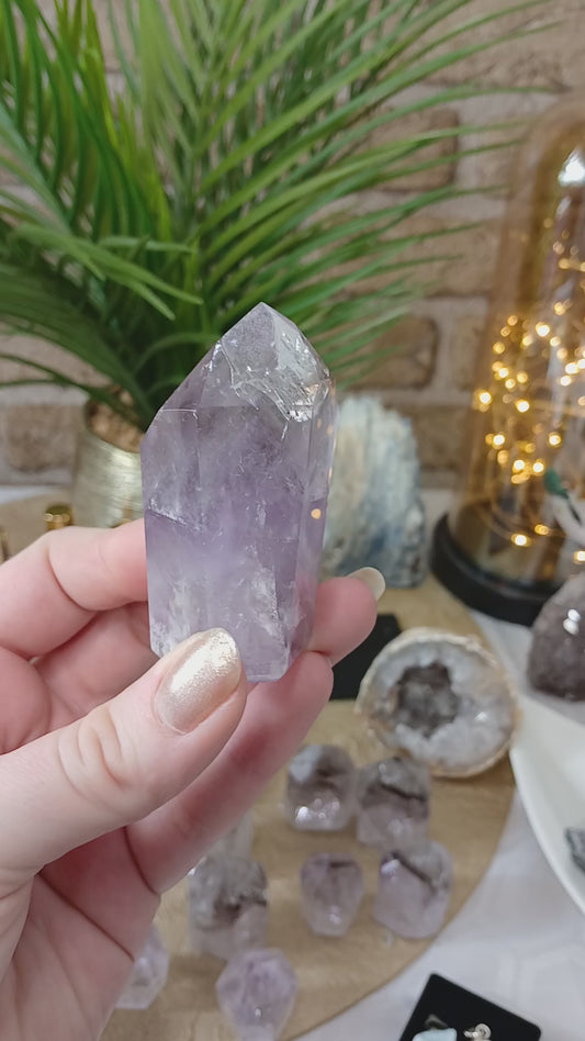 Amethyst / Rauchquarz Spitze