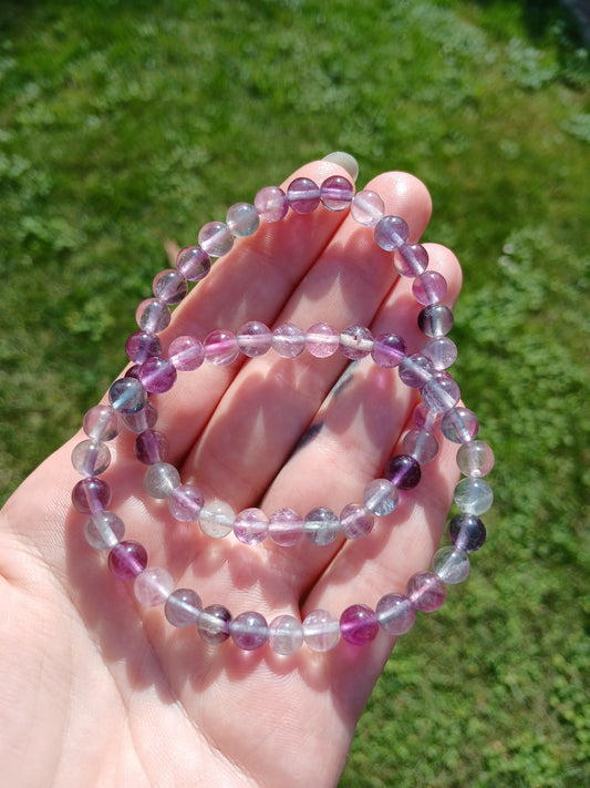 Regenbogen Fluorit Armband 6mm