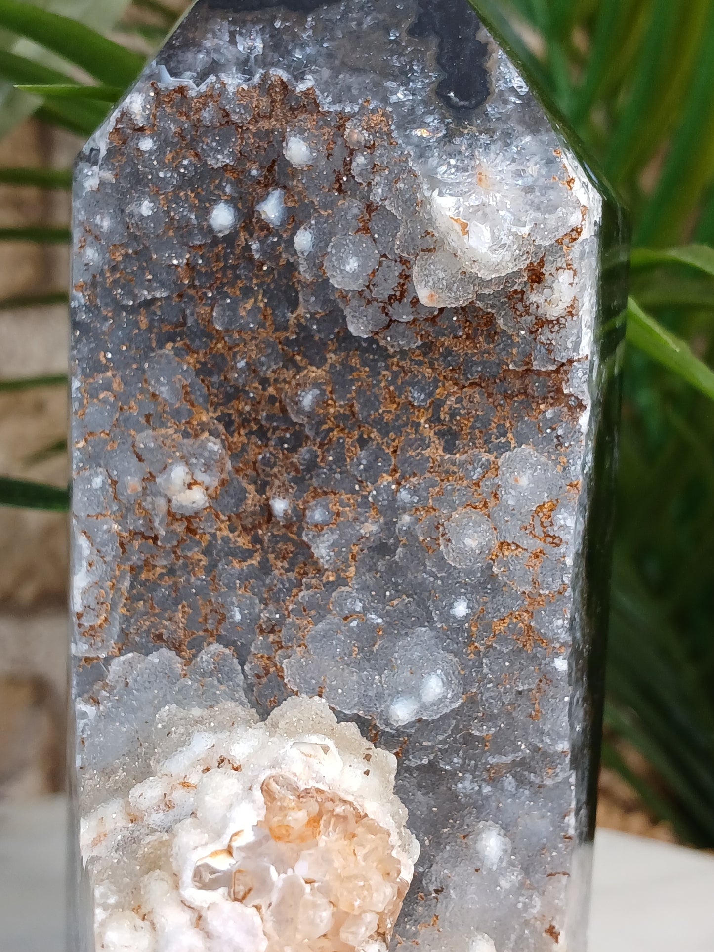 Druzy Achat Spitze