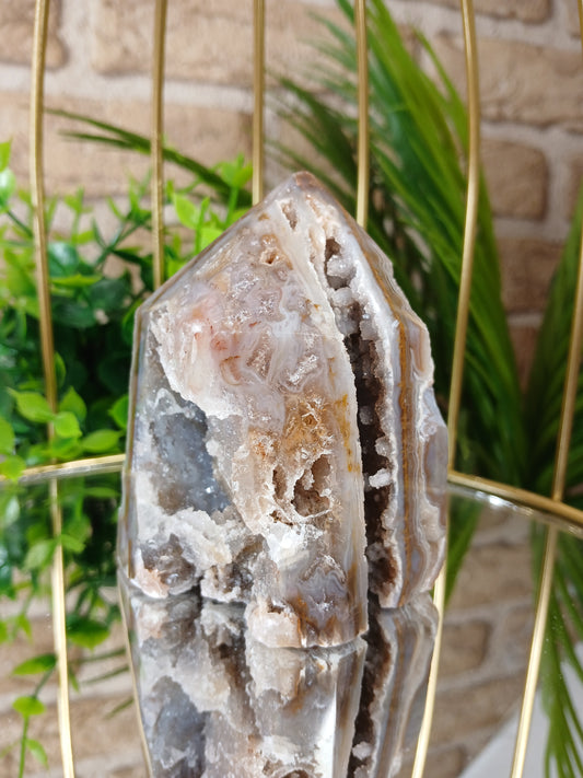 Druzy Achat Spitze