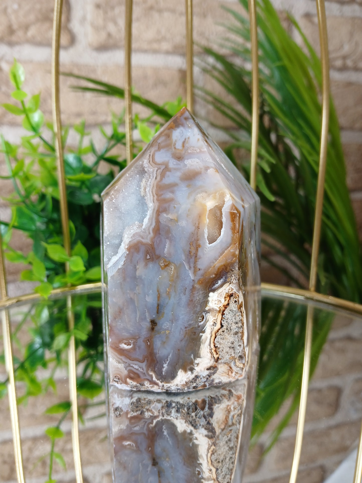 Druzy Achat Spitze