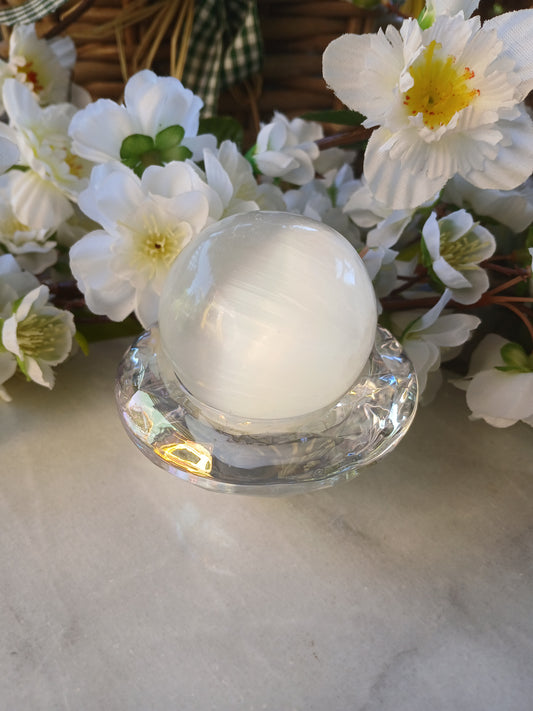 Selenit Kugel weiss 4,5 - 5 cm
