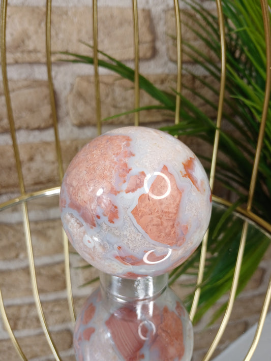 Druzy Cotton Candy Achat Kugel