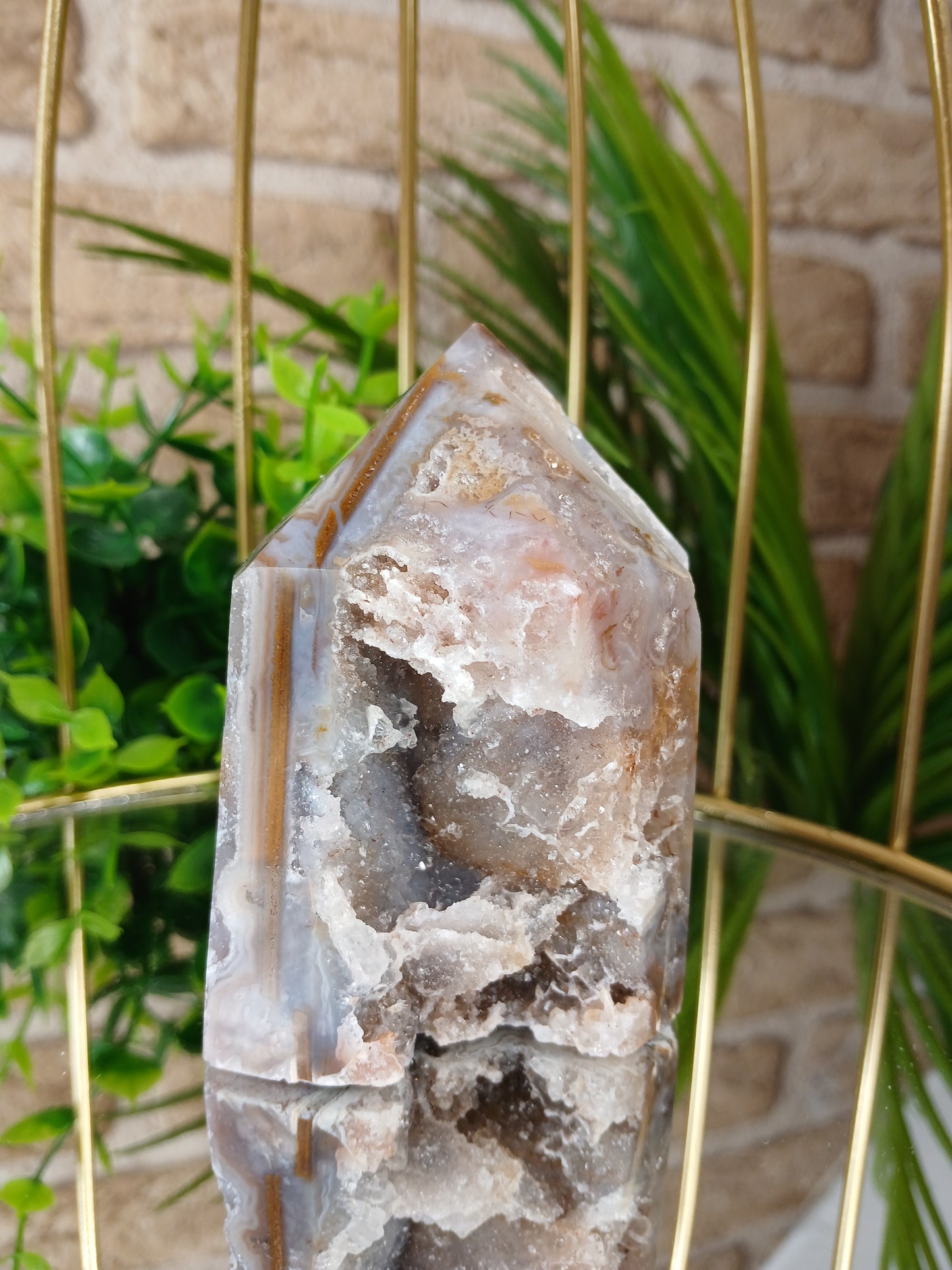 Druzy Achat Spitze