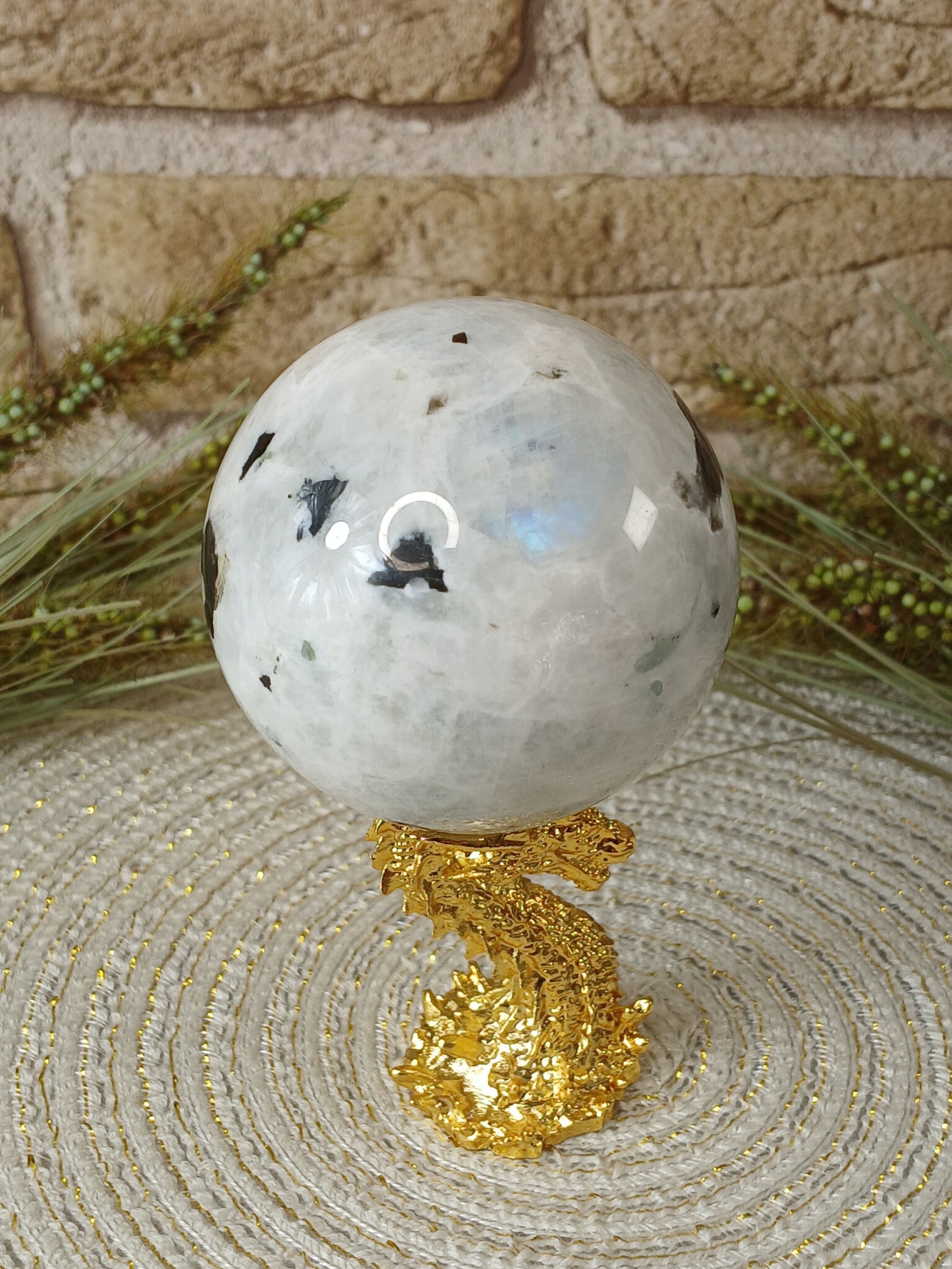 Regenbogen-Mondstein Kugel 5,9 cm