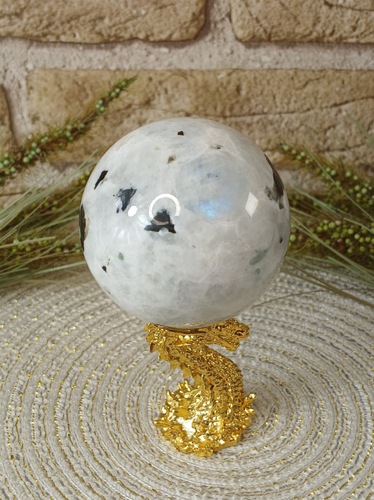 Regenbogen-Mondstein Kugel 5,9 cm