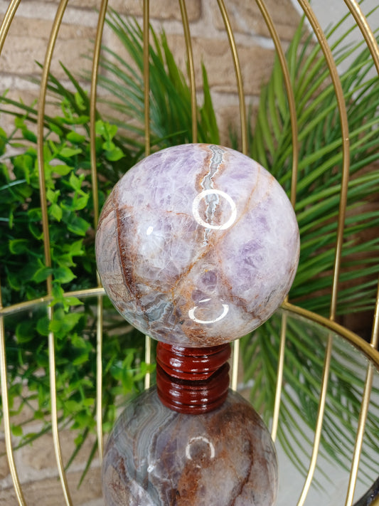 Amethyst Crazy Lace Achat Kugel