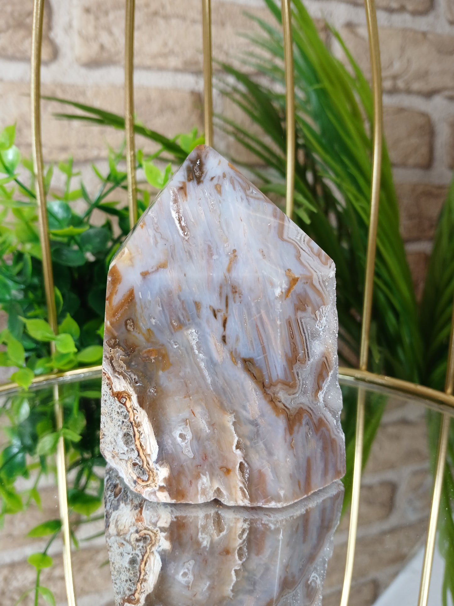 Druzy Achat Spitze