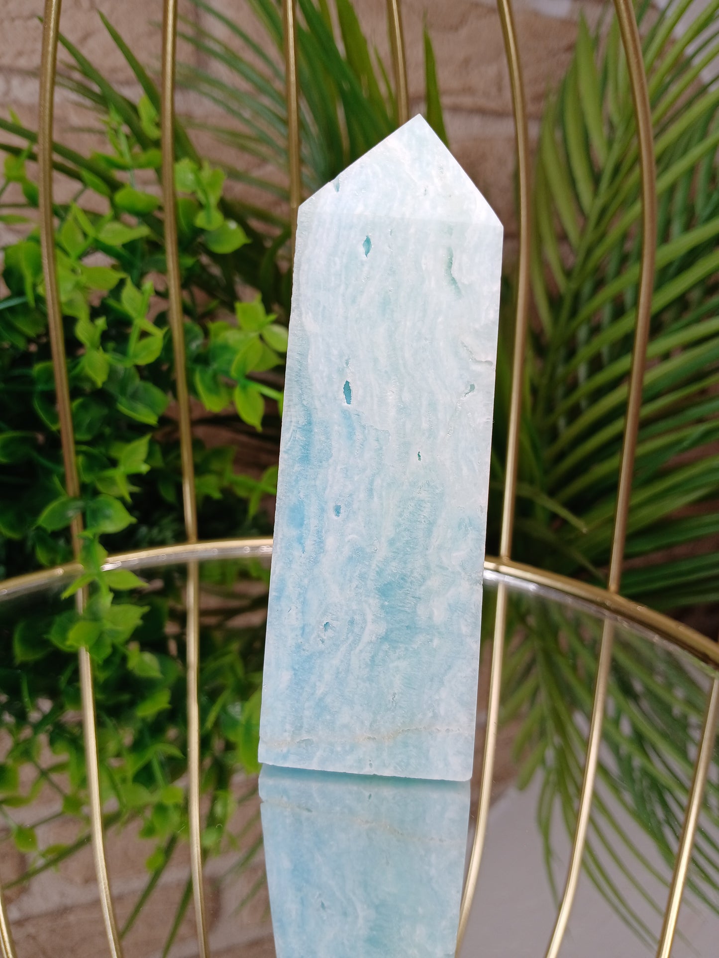 Blauer Aragonit Turm