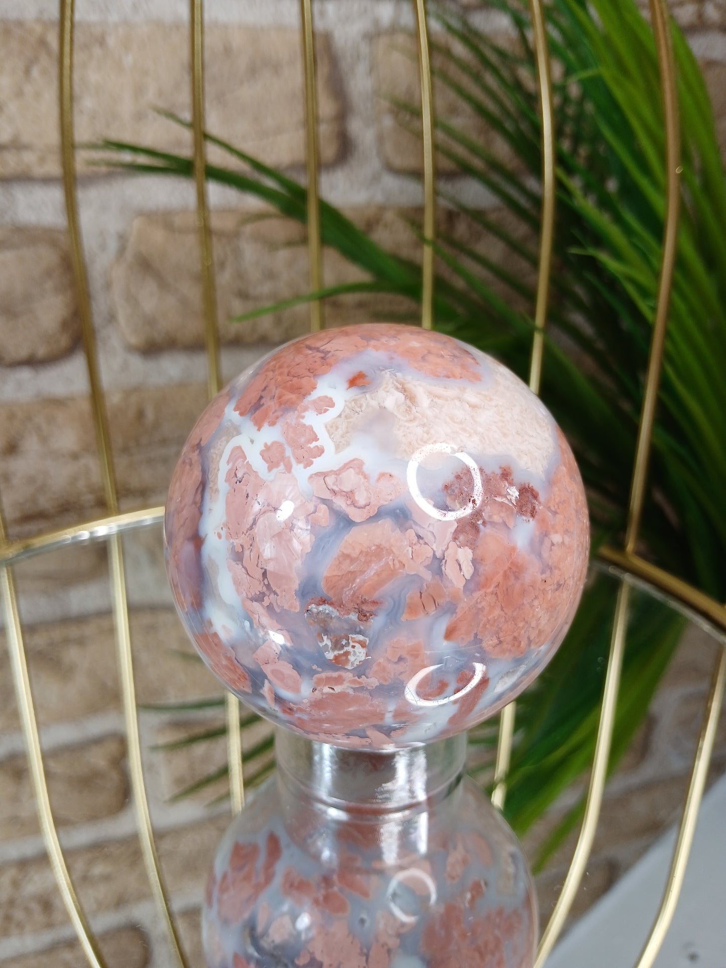 Druzy Cotton Candy Achat Kugel